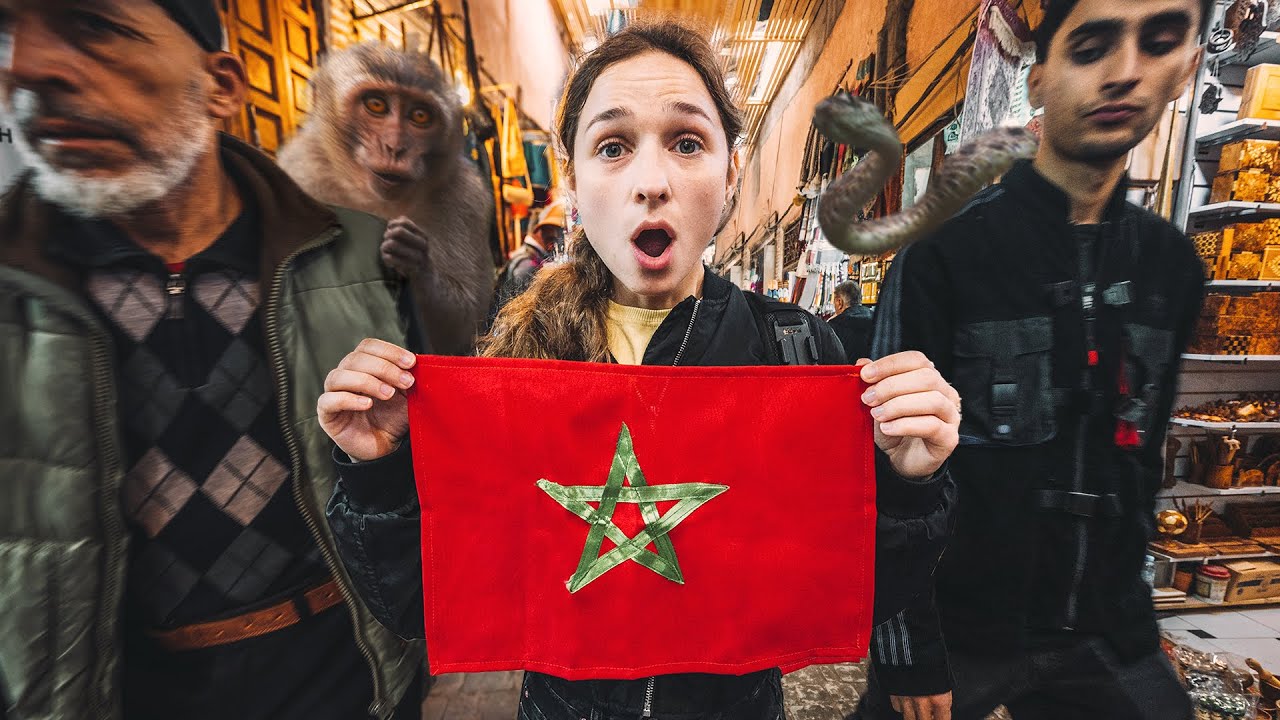 Dana Lucía en la medina de Marrakech